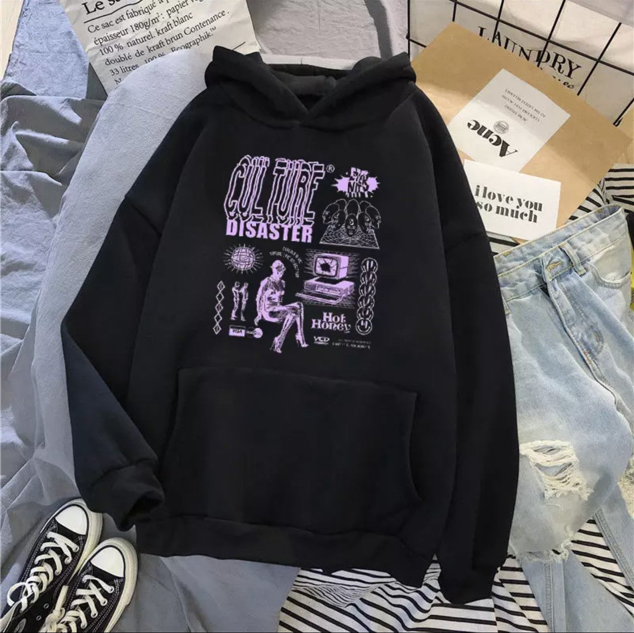 Thickened Loose Velvet Hoodies