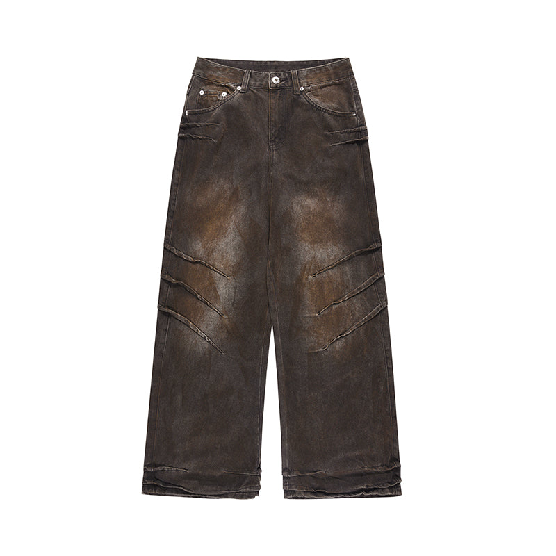 Dirty Waste Baggy Straight Jeans for Men