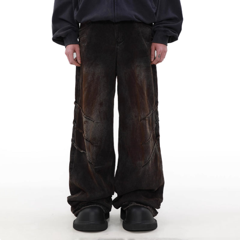 Dirty Waste Baggy Straight Jeans for Men