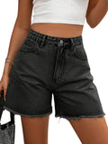 MakeMeChic Womens High Waist Jean Shorts