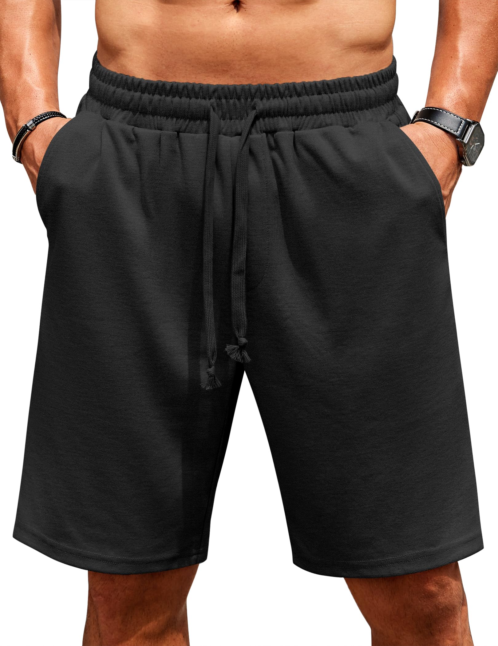 COOFANDY Men Flat Front Shorts