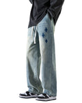PRIJOUHE Mens Wide Leg Jeans