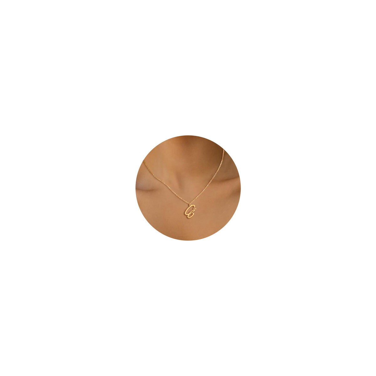 HSWYFCJY Initial Necklace for Women